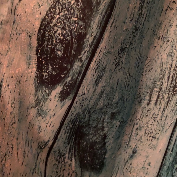 🔥Turquoise Cloth Barn Wood Look Shower Curtain - Picture 4 of 6